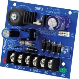 Altronix, SMP3 power supply/charger board 6VDC, 12VDC or 24VDC output